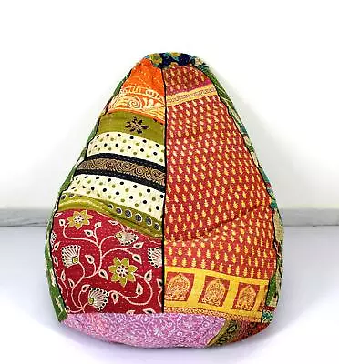 Handmade Footstool Cotton Vintage Kantha Hippie Bohemian Kids Bean Bag D • $49.99