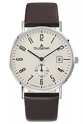 Dugena Men's Watch Mondo Quartz Watch Leather Band Braun 4460664-1 • $324.96