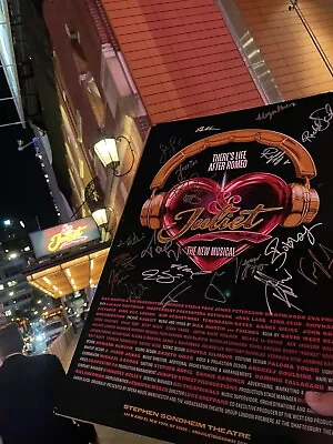 $250 • Buy And Juliet Cast Signed Broadway Musical Poster & Juliet Romeo Betsy Wolfe