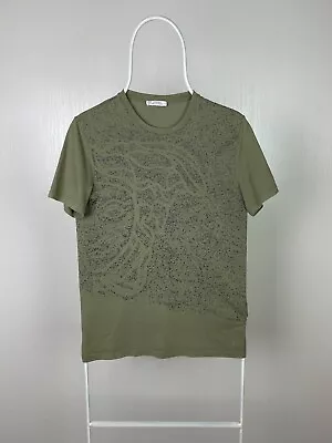 AUTHENTIC Versace Medusa Big Logo Crew T-Shirt Tee Khaki Size S • $15