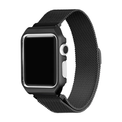 $16.99 • Buy Band Strap Milanese With Metal Case Cover For Apple Watch Series 6 5 4 3 2 1 SE