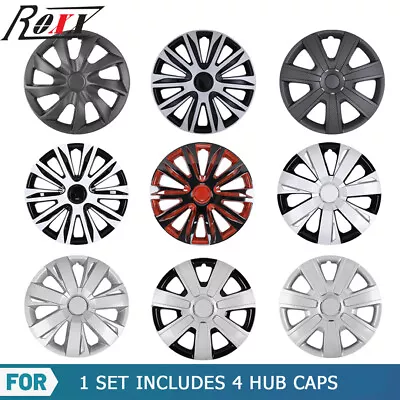 14  15  16  17  Set Of 4 Wheel Covers Snap On Full Hub Caps Tire & Steel Rim • $44.99