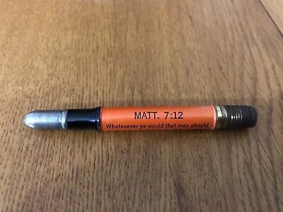 Vintage Matt 7:12 Religious Spiritual Bullet Pencil • $9.99