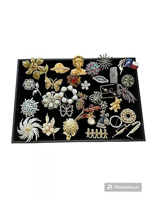 Antique Vintage Brooches And Pins Lot Coro Craft Some Signed • $150