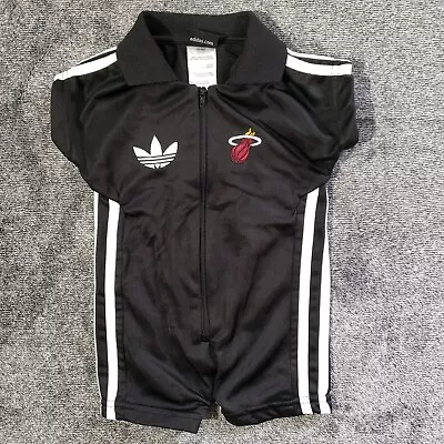 Adidas Miami Heat One Piece Baby Size 6-9 Months Black Basketball Infant NBA • $15.95