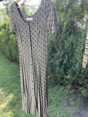 Vintage Carolyn Taylor For Sportsgirl Fitted Button Through Maxi Dress Size 10 • $10