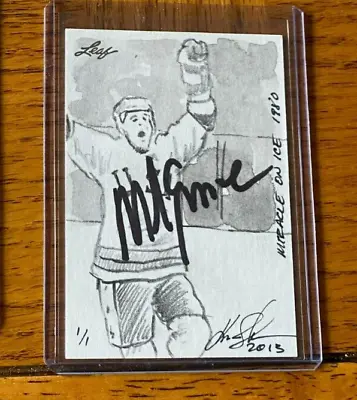2013 Leaf  Best Of Hockey Mike Eruzione AUTOGRAPHED 1/1 1980 GOLD MIRACLE ON ICE • $159.95