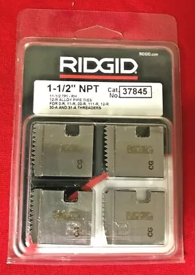 Ridgid 37845 1-1/2  11-1/2 NPT 12R Alloy Pipe Dies 0R 00R 11R 111R 30A 31A • $70.49