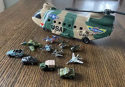 Vintage Micro Machines Military U-897 USAF Transport Helicopter Lot 11 Vehicles • $19.99