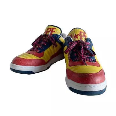 A BATHING APE Bapesta Sneaker Shoes Yellow/Red US10 Used From Japan • $208.20
