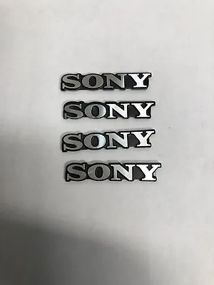 £4.29 • Buy 4x SONY Speaker Sticker Emblem Brushed Aluminium 3D Badge Logo UK Stock Car Home