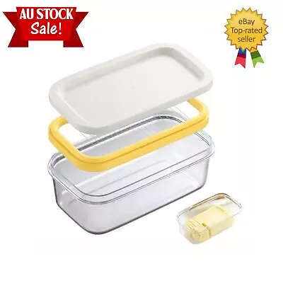 Easy Butter Slicer Cutter Container Dish With Lid For Fridge - Multiple Sizes • $25.67