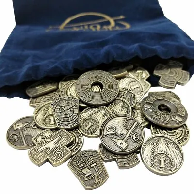 $62.61 • Buy MARKET GOLD RPG COIN STARTER SET Fantasy Tabletop Metal Tokens Campaign Coins
