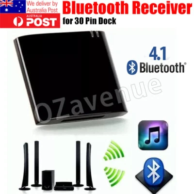 $12.95 • Buy For IPhone IPod Speaker 30Pin I-WAVE Bluetooth Music Audio Receiver Adapter Dock
