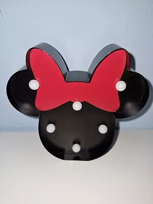 Disney Minnie Mouse Light Night Lamp Ears & Bow • $1.26