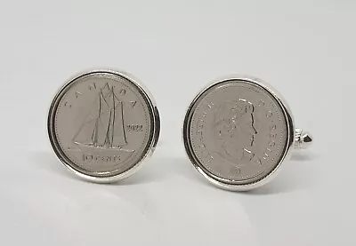 Canadian Cufflinks Royal Remembrance Queen Elizabeth II Platinum Jubilee Coins • $55.99
