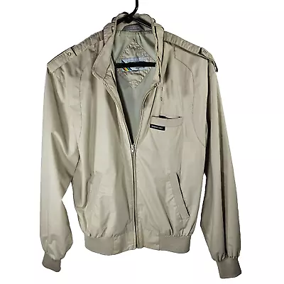 Vintage MEMBERS ONLY Bomber Windbreaker Jacket Retro 80s 90s Tan Beige Men's 36 • $19.99