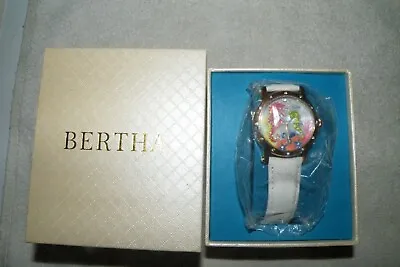 NOS Bertha Morgan Women’s Watch Seahorse White Leather Band UNUSED ORIGINAL BOX • $39.99