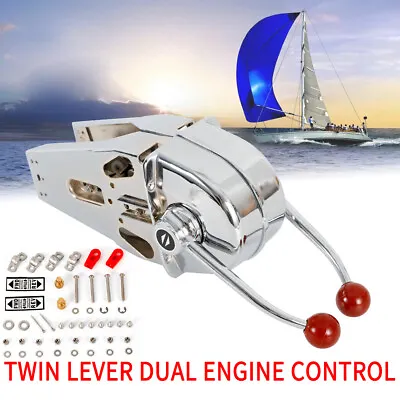 Marine Boat Twin Lever Dual Engine Top-Mount Shift Throttle Engine Control Kit • $153.90