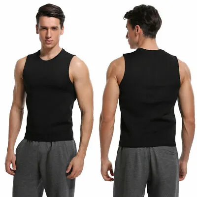$12.99 • Buy Men Waist Trainer Sweat Body Shaper Vest Sauna Weight Loss Workout Gym  Tank Top