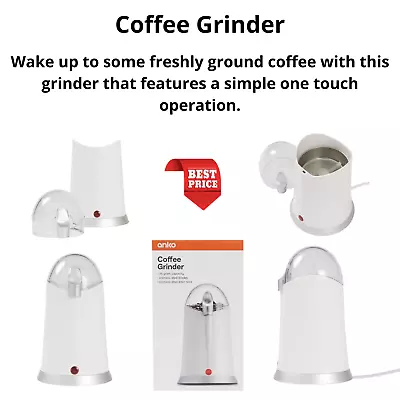 Coffee Bean Grinder Electric Grinding Mill Machine Beans Nut Spice Herb 36g AU • $23.99