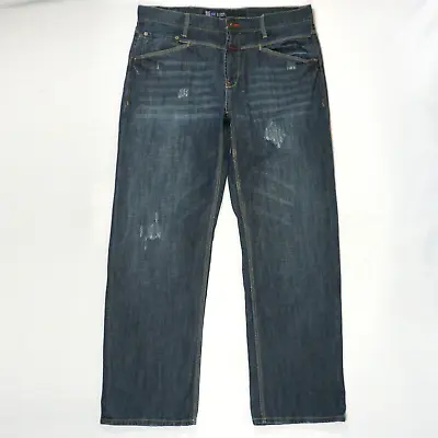 Marithe Francois Girbaud Blue Jeans Mens 36M X Edge Relaxed Fit Distressed • $41.98