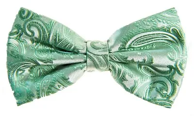 New Men's BUTTERFLY Design Mint Green Pretied Bow Tie Prom Wedding Formal Formal • $11.30