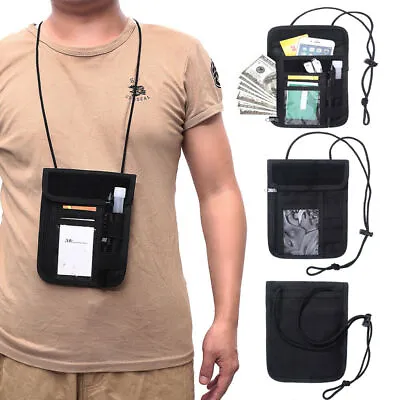 Tactical Molle Pouch Military Card Holder Wallet ID Passport Holder Neck Pouch • $17.99