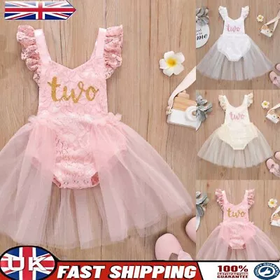 Newborn Infant Baby Girls 2nd Birthday Dress Up Costume Romper Skirt Outfits • £8.09