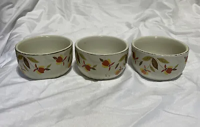 ThreeHall Jewel Tea Autumn Leaf Custard Bowls Or Cups~Mary Dunbar 7 Oz Radiance • $22