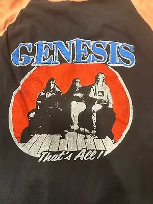 Vtg GenesisTour 84 Shirt~Baseball Raglan~ That's All The Mama Tour- Concert Tee • $14.99