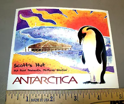 Antarctica Scotts Hut - Huts Point Peninsula - McMurdo Station Penguin Decal • $3.99
