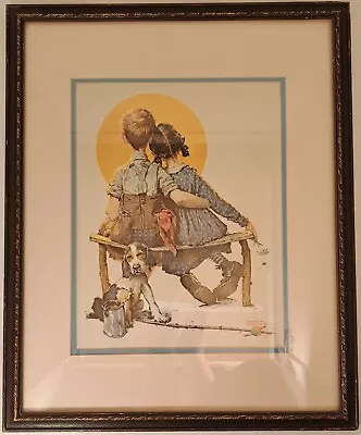 Norman Rockwell Offset Lithograph Titled Young Spooners • $10