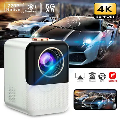 $165 • Buy Portable 4K 5G Wifi Bluetooth Projector Video Movie Home Theater Android 10
