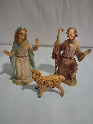 Vintage Christmas Nativity Figures Italy Lot Of 3 Tallest Is 4  • $10