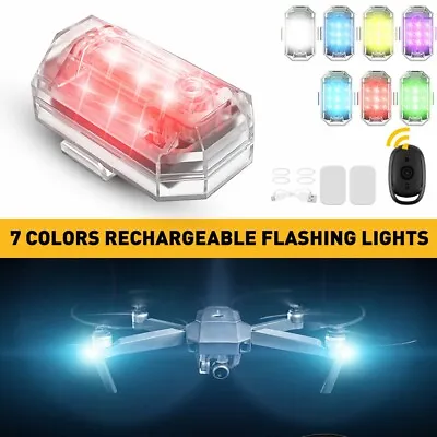 7 Color USB Rechargeable High Brightness Wireless LED Strobe Light For Drone Car • $12.99