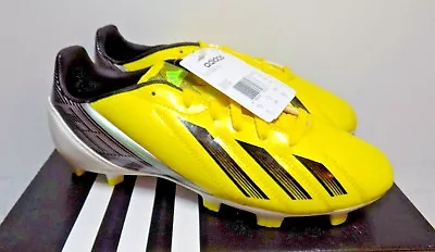 Adidas F10 TRX FG 2013 Soccer Shoes Yellow/Black/Silver New MiCoach US 6 • $49.99