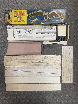 + Vintage Eagle No. 7704 Thunderbolt P-47 Balsa Wood Airplane Model Kit W/ Box • $29.99