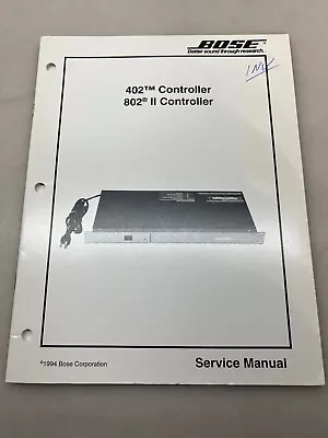 Bose 402 802 II Original Service Manual From Bose Free Shipping • $23
