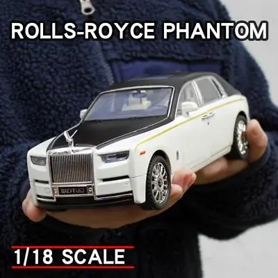 1:18 Rolls-royce Phantom Diecast Model Car Toy Vehicle Sound Light Kids Gifts • $49.38
