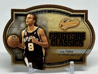 2002 TONY PARKER Fleer Authentix Courtside Classics INSERT #4CC NBA SA Spurs HOF • $4.99