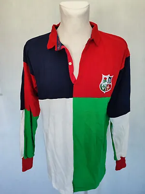 British And Irish Lions Cotton Oxford Rugby Shirt Jersey Size 42/44 • £107.99