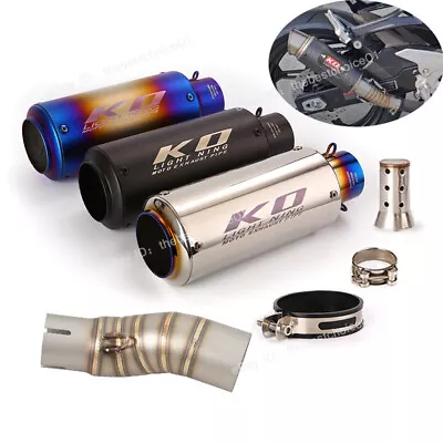 For CF-Moto 450SR 450SS 450NK 2022-2024 Black Muffler Tips Exhaust Mid Link Pipe • $114