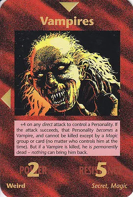 Vampires-ILLUMINATI:New World Order-Steve Jackson-Lot 72-1 Card • $14.95