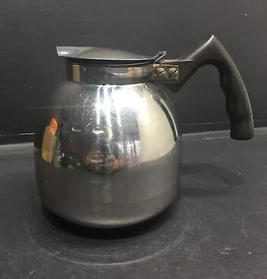 VINTAGE STAINLESS STEEL 8 Cp VACUUM BREWER NICRO CORY COFFEE CARAFE POT 468A USA • $12.73