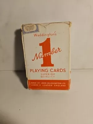 Rare Vintage Waddingtons No. 1 Playing Cards Superior Quality & Original Sticker • £4.95