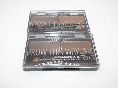 RIMMEL LONDON Rimmel Brow This Way Eyebrow Sculpting Kit 003 Dark Brown • £4.69