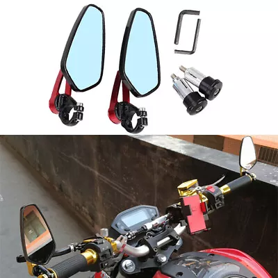 For Yamaha YZF R1 R6 Black Motorcycle Handle Bar End Rearview Mirror Universal • $22.99