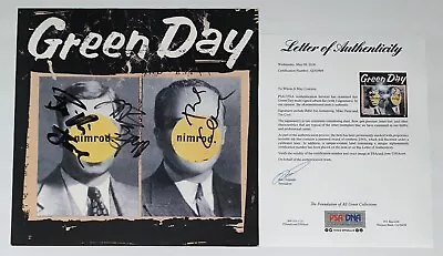 Green Day X3 Billie Joe Armstrong Mike Dirnt & Tre Cool Signed Nimrod Promo Psa • $1749.95