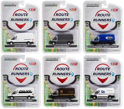 Route Runners Series 1 Set Of 6 Vans 1/64 Diecast Models By Greenlight 53010 • $29.99